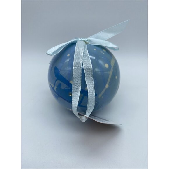 Twinkling Treasures 3D Blinking Christmas Ornament Born Aviation Pilot 3" Round - Picture 3 of 11